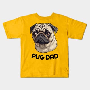 Pug Dad Funny Gift Dog Breed Pet Lover Puppy Kids T-Shirt